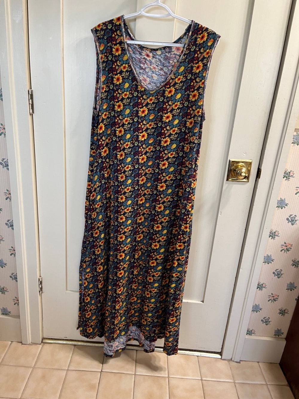 Floral Sleeveless V-Neck Maxi Dress - Navy Multi by Natural Life